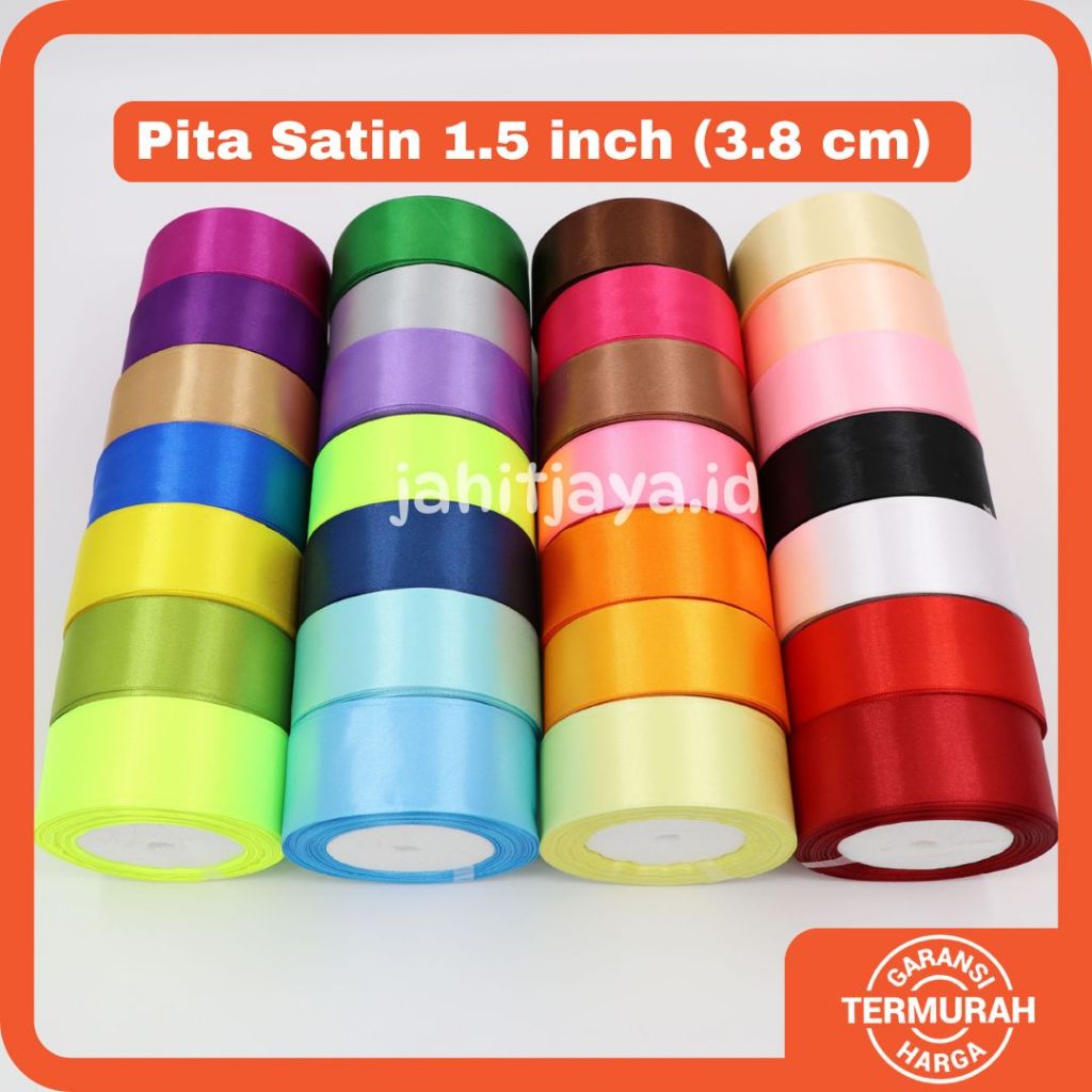 

Pita Satin 1.5inch Pita Roll 20 Yards Pita Kain Satin Pita dekorasi Pita Saten
