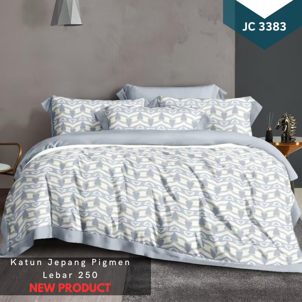 Sprei Katun Jepang Pigment Print Motif Minimalis Pria Dewasa Kekinian Abstrak Jepang Premium Design 
