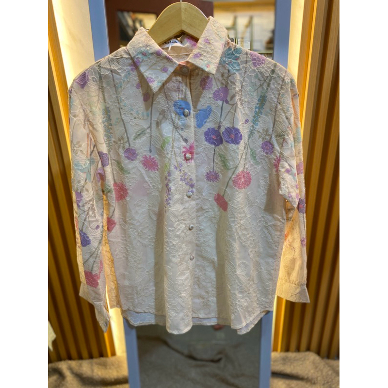 Blouse katun bordir wanita/atasan katun bordir