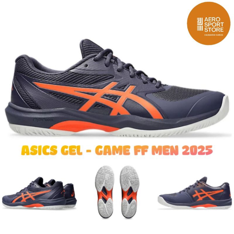 [ SEPATU TENIS ASICS GEL - GAME FF MEN 2025 / Indigo Fog - Nova Orange ]