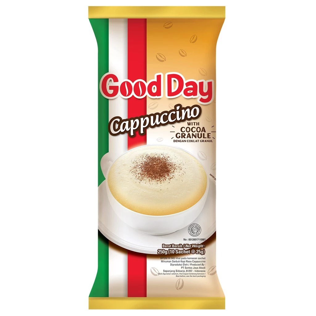 

Good Day Cappucino Kopi Instant Cappuccino 3in1 Isi 10 Sachet