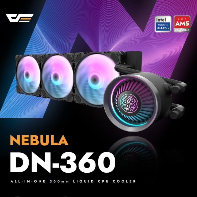 CPU cooler DarkFlash NEBULA DN360 DN 360 ARGB 360mm AIO Liquid Cooler