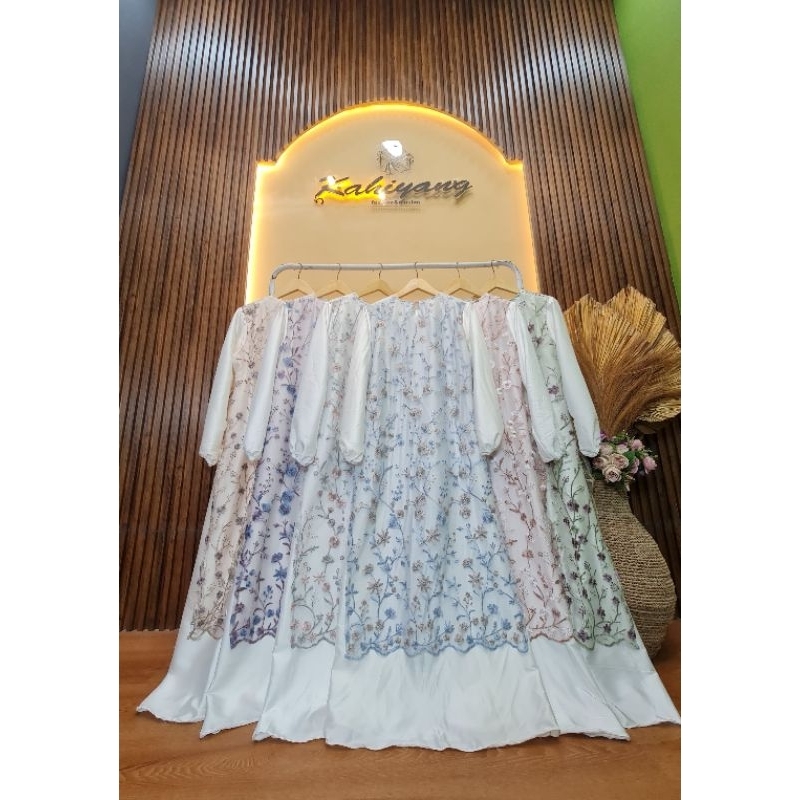 Dress silk kombinasi tile