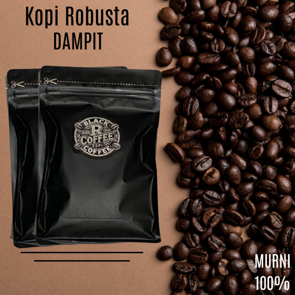 

Kopi Robusta Dampit Murni Bubuk Hitam Coffee Cita Rasa Pahit Nikmat Spesial