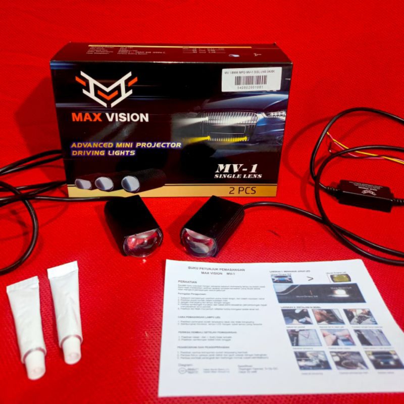Max Vision Advanced Mini Projector Driving Light MV-1 ( 2 PC / 1 Set )