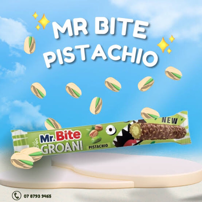 

[ 1 pcs ] Mr Bite Groani Choco Pistachio | Mr. bite whomp