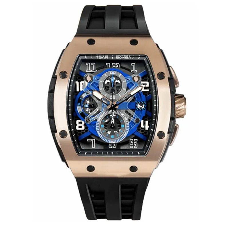 Jam tangan Tsar Bomba TB8211Q Black rosegold
