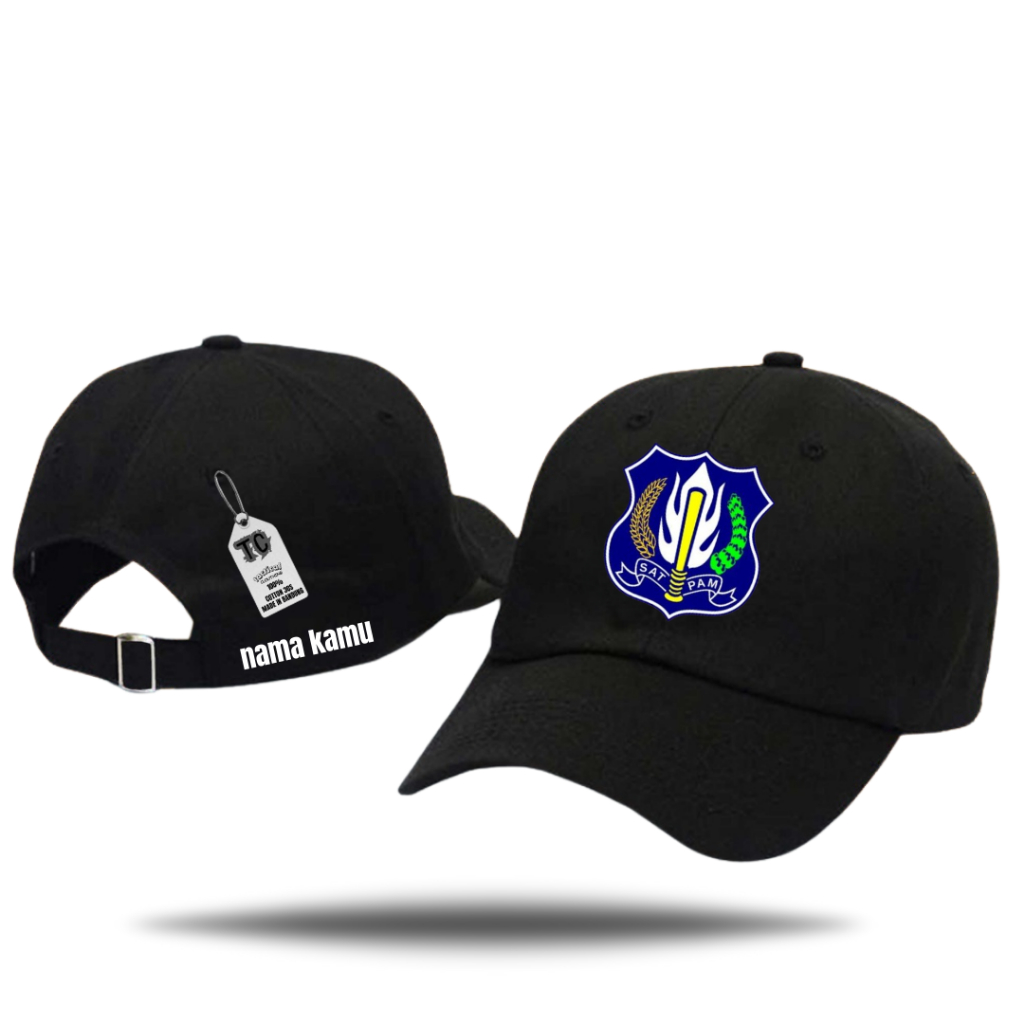 TOPI BASEBALL SECURITY GRATIS NAMA - TOPI SATPAM - TOPI KEREN MURAH BISA CUSTOM LOGO