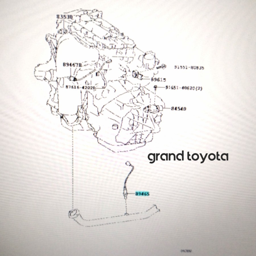 Sensor Oxygen 02 Camry 2015- Bawah Original 89465-33560