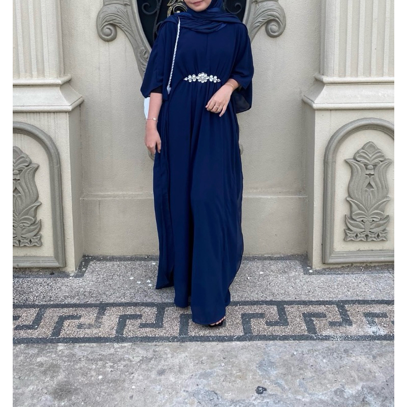 Preloved Kaftan Navy Mewah