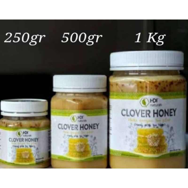 

madu clover honey 1kg,500gr,250gr ori 2026 free sendok kayu