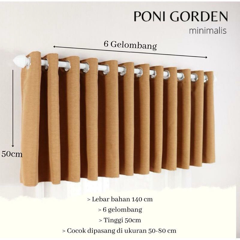 gorden poni minimalis atasan pentalasi gorden jendela