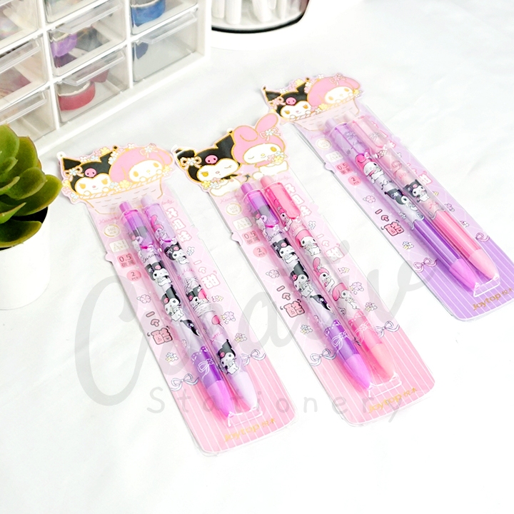 

Joytop Sanrio Kuromi & Melody Collaboration Gel Pen JT-673-2 Pulpen Tinta HItam [CREATIV]