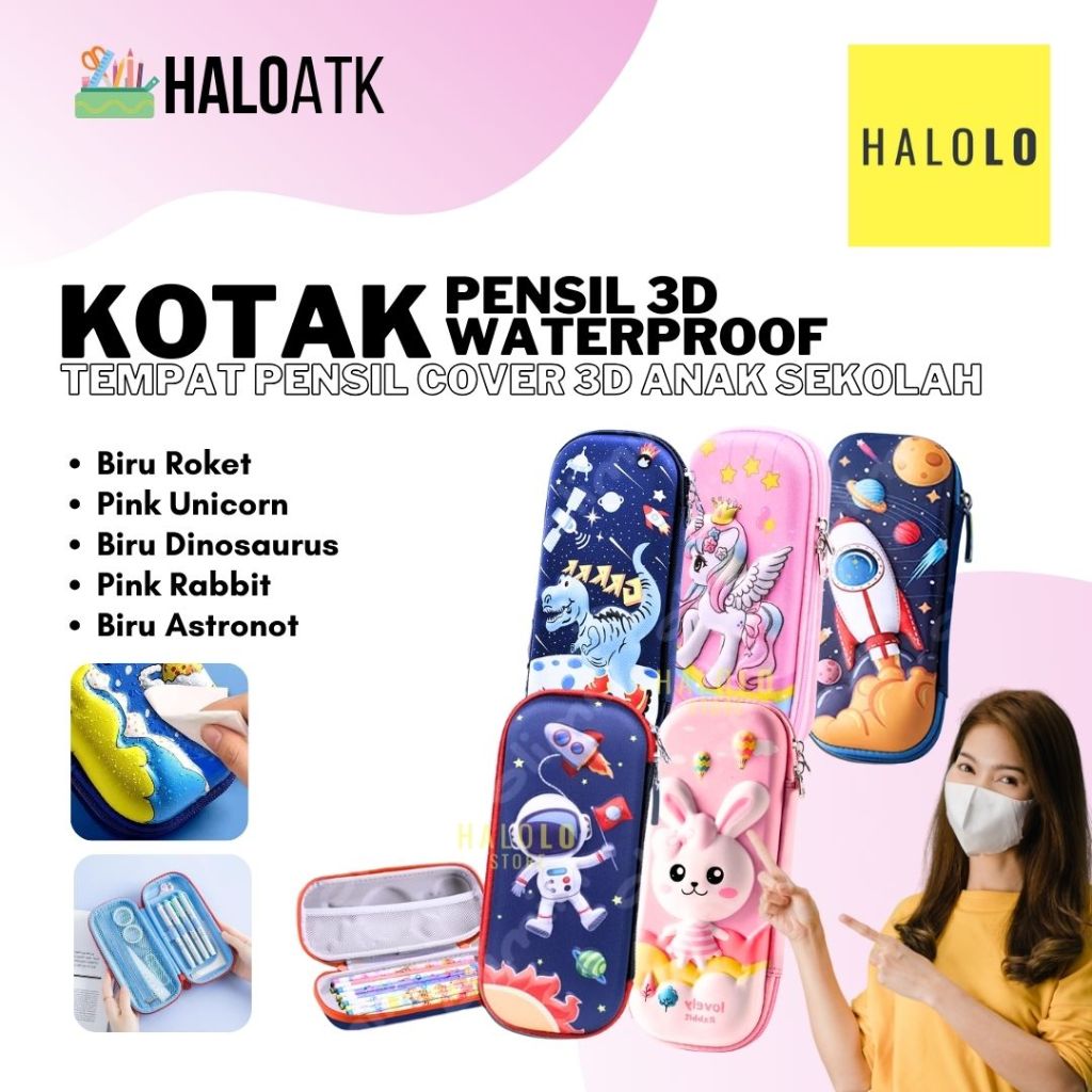 

Kotak Pensil 3D Tempat Pensil Waterproof Anti Air 3D Kotak Pensil Anak