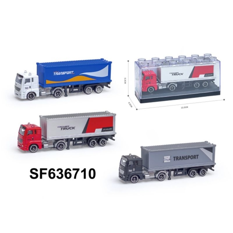 (GOGO TOYS) DIECAST MINIATUR MOBIL MAINAN TRUK KONTAINER BOX / TRUK TOWING / BUS / KERETA API CEPAT