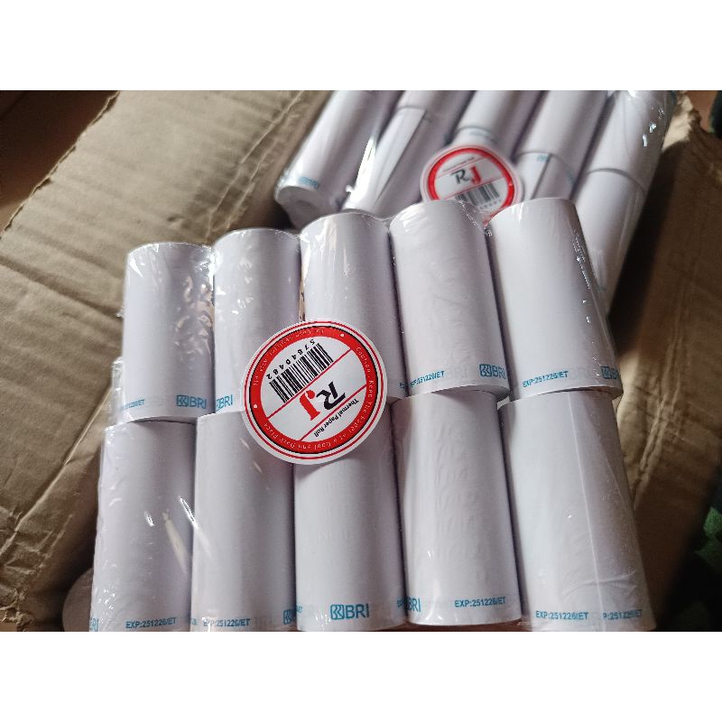 

1 paket 50roll kertas Thermal logo BRI 57x30