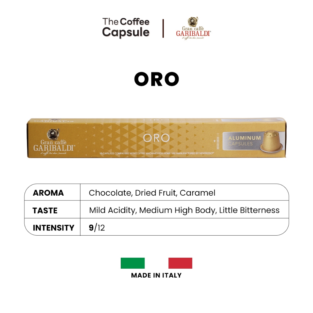 

[BUY 1 GET 1] GRAN CAFFE GARIBALDI COFFEE - Oro [Kopi Kapsul Nespresso Compatible]