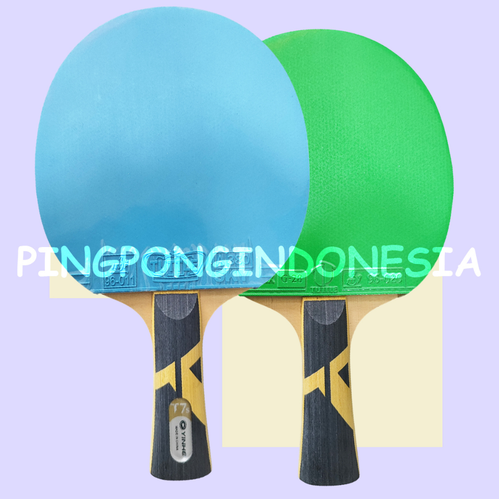 Paket Yinhe T7s - Set Rakitan Pingpong Tenis Meja T-7s T 7s Set Blade Kayu Tenismeja Bat Bet CarboKe