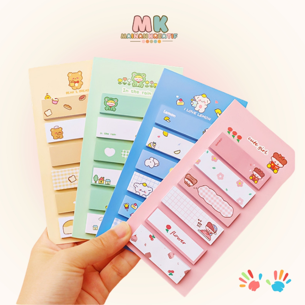 

MK619 Memo Notes Aesthetic 120 Lbr/Memo Lucu dengan Desain Karakter/Cocok untuk Sekolah, Kerja, & Dekorasi Meja