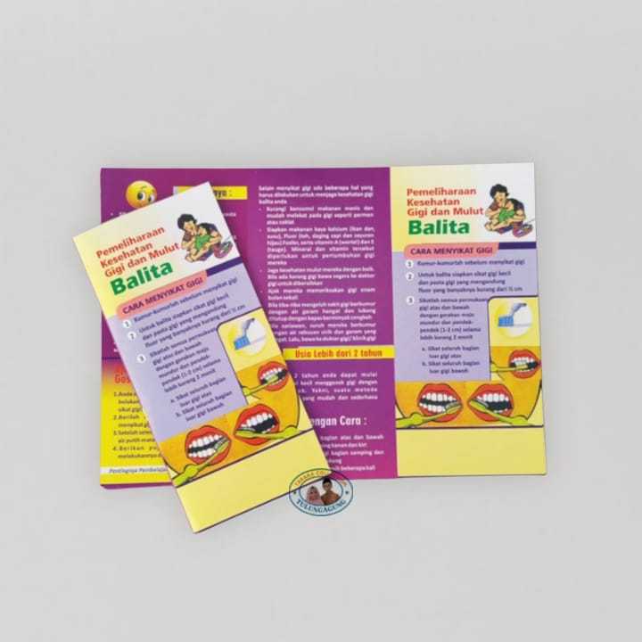 Leaflet / Brosur Pemeliharaan Kesehatan Gigi Dan Mulut Balita (anak dibawah 5 tahun) | Kemasan Hemat