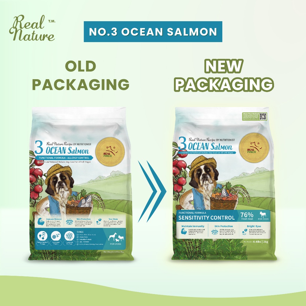 

23bagusmenshop - RealPower Real Nature Dog Food Salmon Allergy Control 2kg Holistic Premium