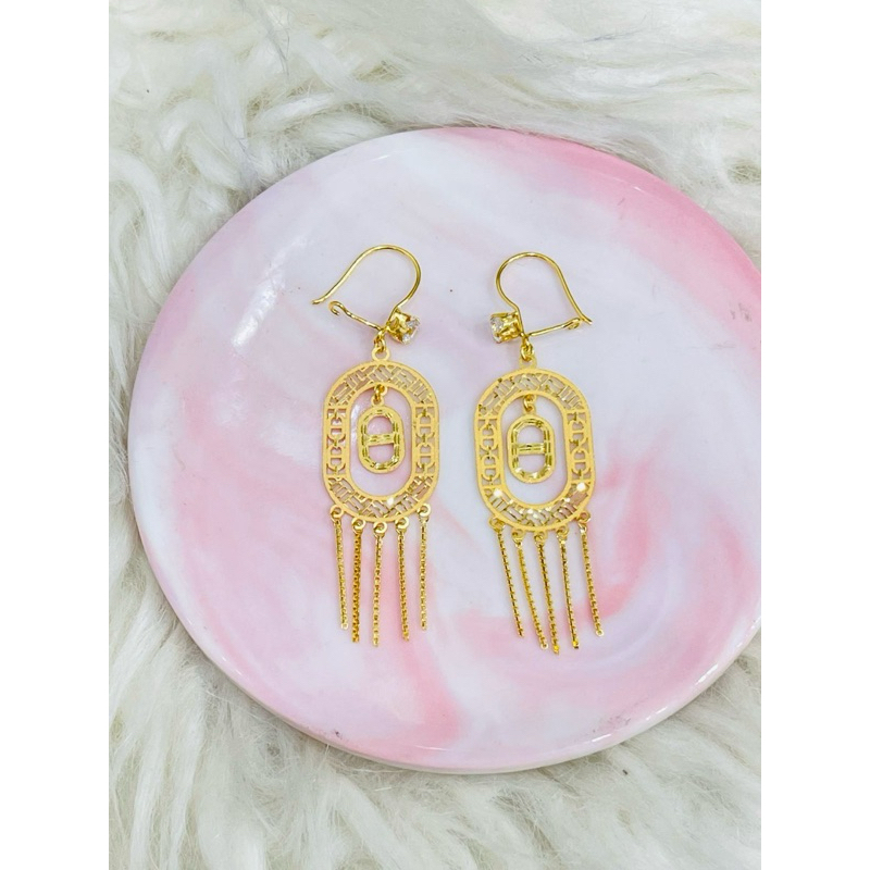 anting hooks oval castelli rumbai rumbai cantik emas asli kadar 700