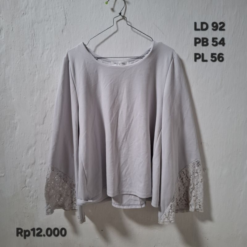 [PRELOVE] KAOS WANITA LENGAN PANJANG DENGAN PITA DI BAGIAN BELAKANG