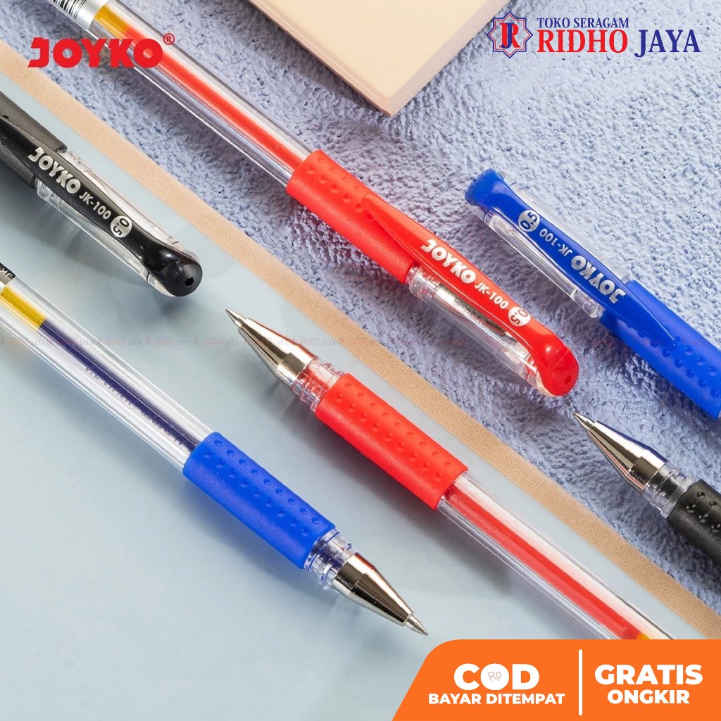 

D3W! RIDHO JAYA Joyko Pulpen JK 100 Pulpen Gel Pulpen Enak Pulpen Daily