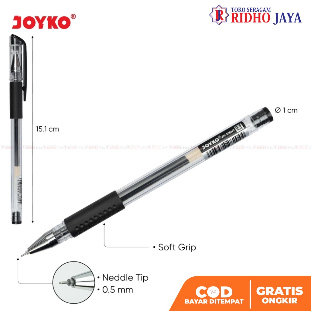 

D3W! RIDHO JAYA Joyko Pulpen JK 100 NT Pulpen Gel Pulpen Enak Pulpen Daily Pulpen Kerja