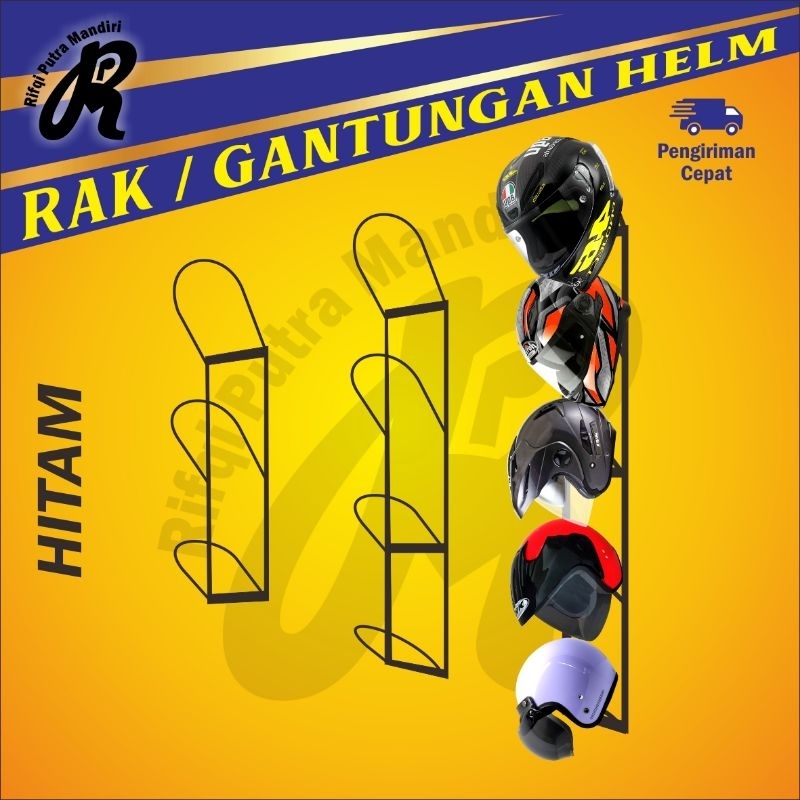 RAK HELM/GANTUNGAN RAK HELM/RAK HELM SUSUN DINDING / GANTUNGAN RAK HELM / 3 SUSUN 4 SUSUN 5 SUSUN TE