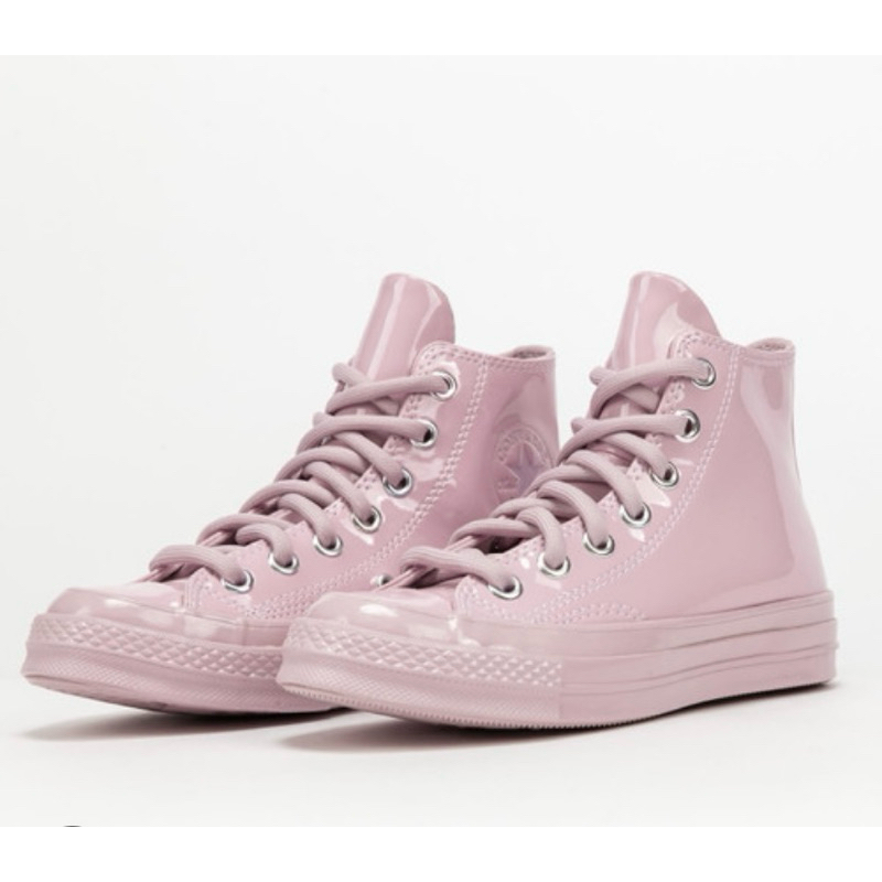 Preloved Converse Chuck Taylor 70s Patent Pop Leather High Sales Top Pink Sepatu Wanita