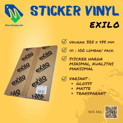 

Sticker Vinyl Laser A3+ Glossy | Matte | Transparant | EXILO Sticker Murah
