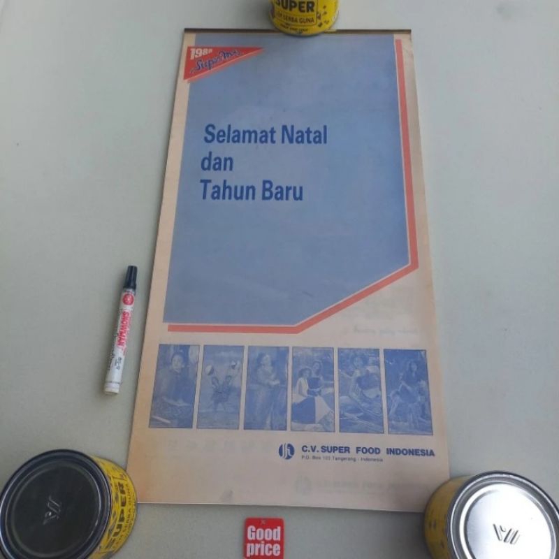 

Kalender 1988 iklan Supermi gambar artis Indonesia