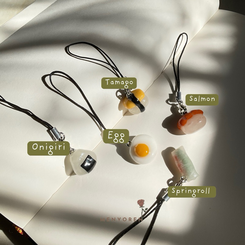 Naysila Naymila Gantungan Hp / Gantungan Kunci Lucu Tema Makanan - Handmade Clay Phone Charm Food