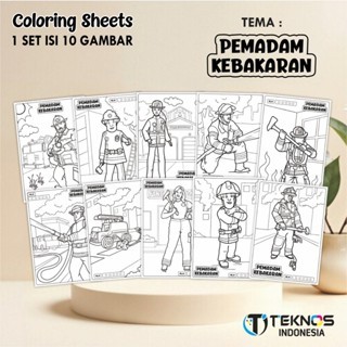 

[TEMA PROFESI] KERTAS GAMBAR UNTUK ANAK - LEMBAR MEWARNAI ANAK 1 SET ISI 10 LEMBAR GAMBAR A4