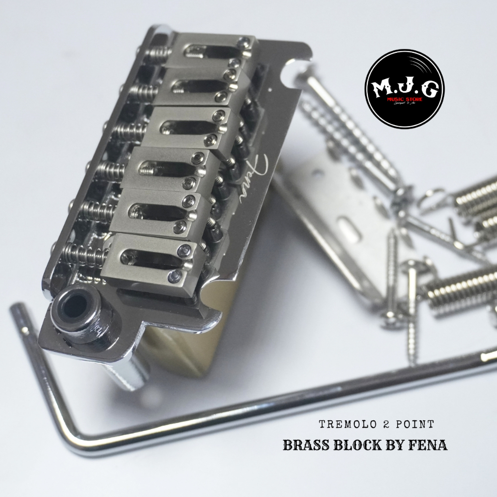 tremolo bridge gitar elektrik 2 point by Fena with big block brass