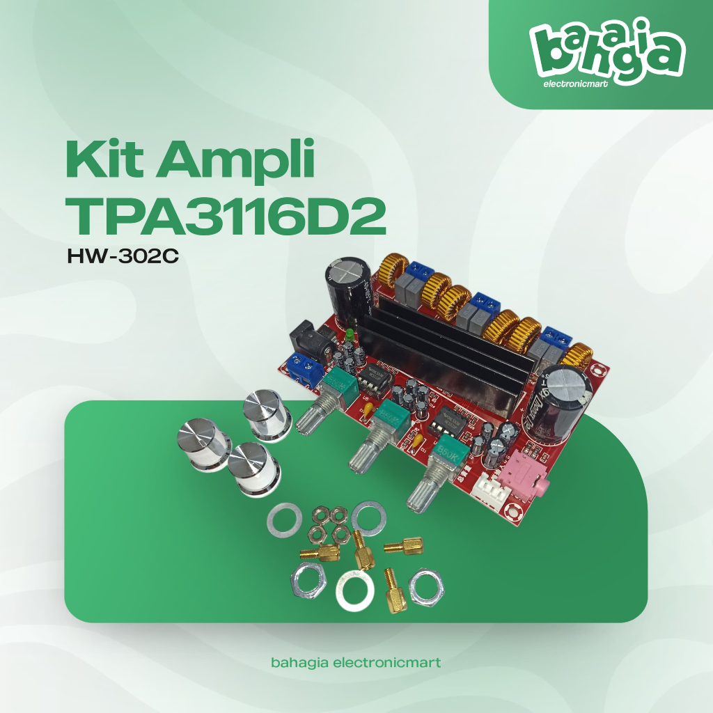 Modul Digital Power Amplifier Kit TPA3116D2 Stereo Class D - HW 302C