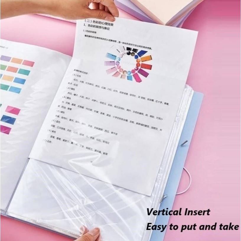 

V Tec Dokumen keeper / Document Map Clear Holder Pastel Folio warna Pastel