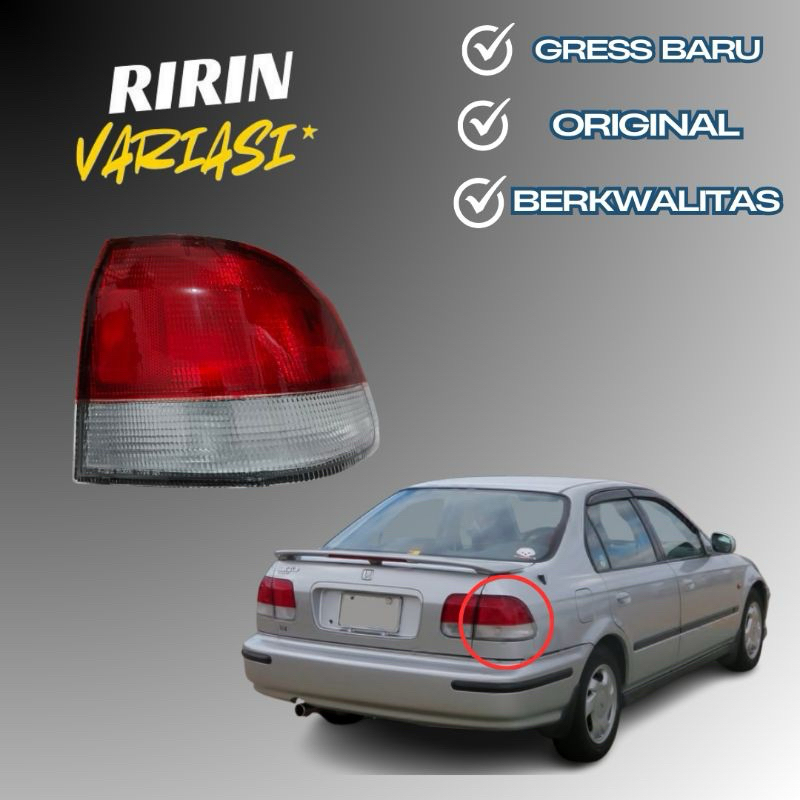 STOP LAMP - HONDA CIVIC FERIO 96-98 - SONAR - CRYSTAL - RED CLEAR ( KANAN )