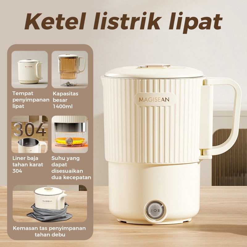 Ketel Air Multifungsi Portabel Lipat/teko listrik pemanas air/Panci Listrik/304 Stainless 300-600 Wa