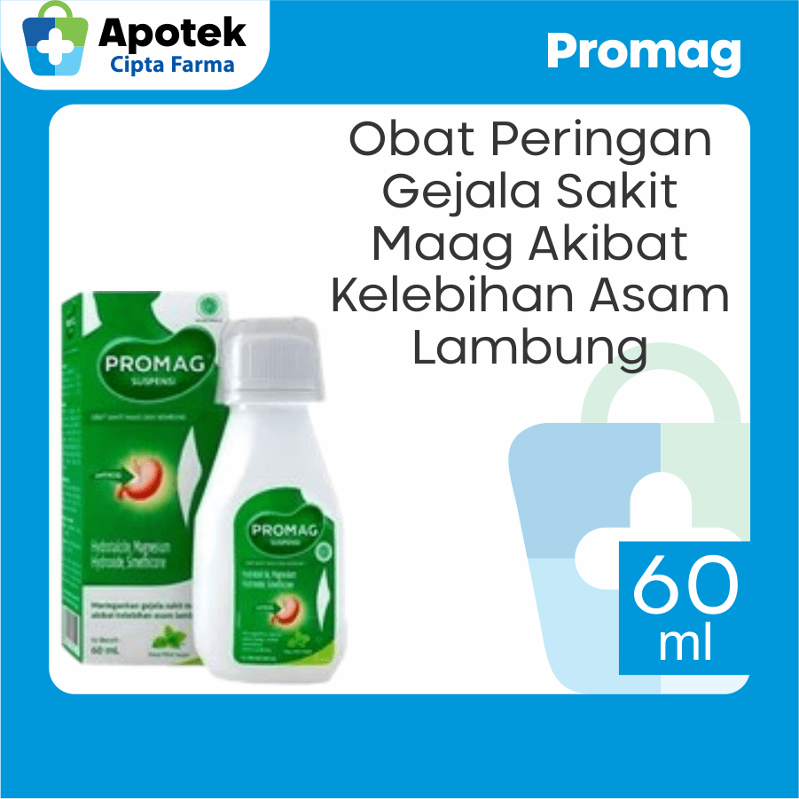 Promag Suspensi Promagh Promag Herbal Cair Obat Sirup Asam lambung Magnesium Simethicone Obat Sakit 