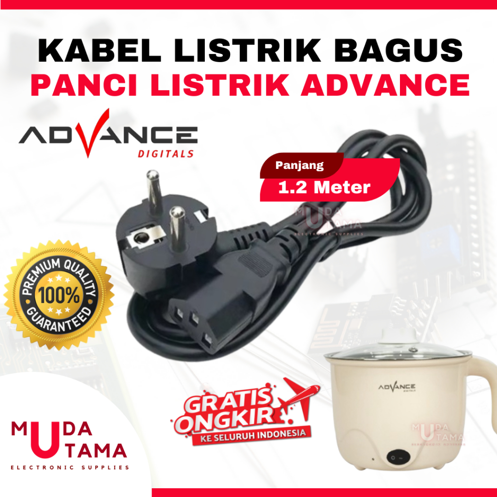 KABEL LISTRIK PANCI LISTRIK ADVANCE HIGH QUALITY ANTI KORSLET | COK KABEL PANCI PORTABLE ADVANCE | K