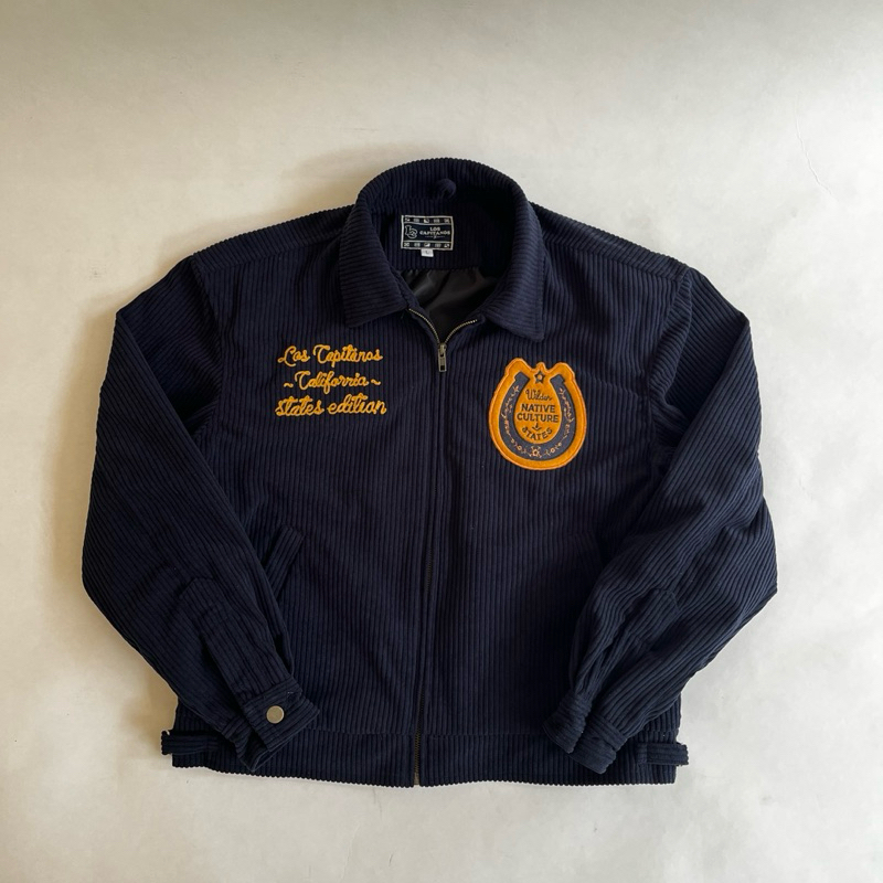CALIFORNIA COLLAGE JACKET  BOXY CORDUROY JACKET NAVY