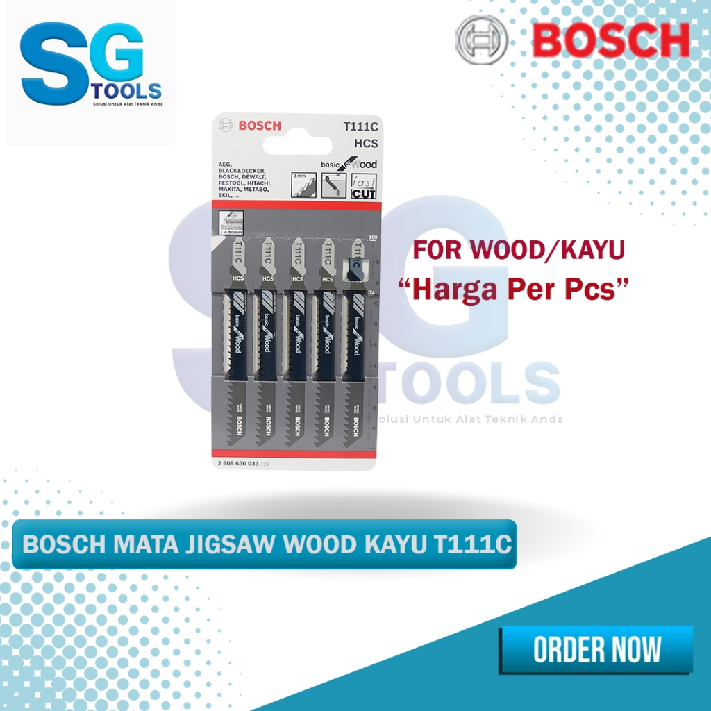 Bosch T111c mata gergaji kayu jigsaw - Jigsaw blade for wood bosch T111C - mata gergaji jigsaw