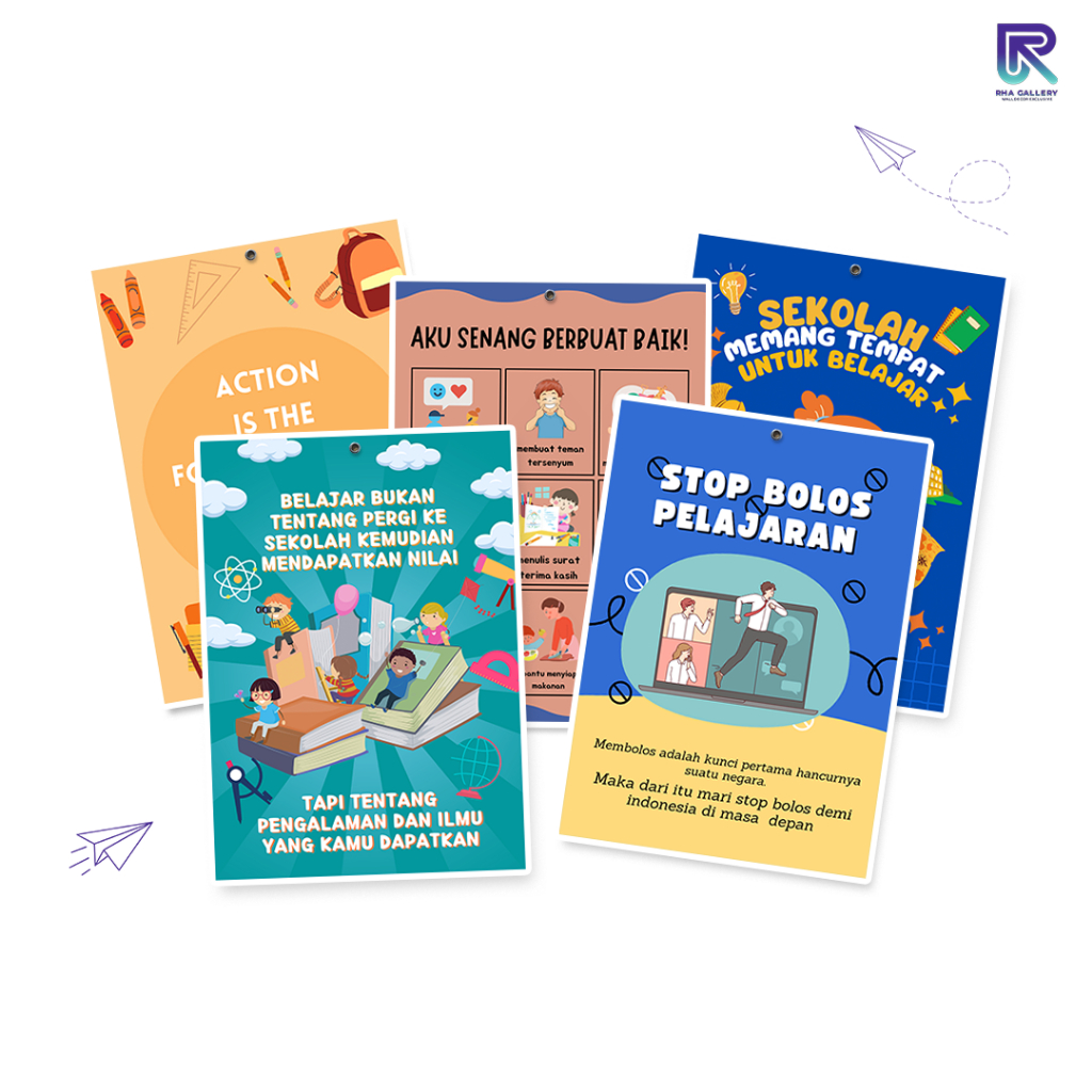 RHA GALLERY Poster Quotes Inspiratif Motivasi Pajangan Sekolah Edukasi Dekorasi Dinding Kelas Anak