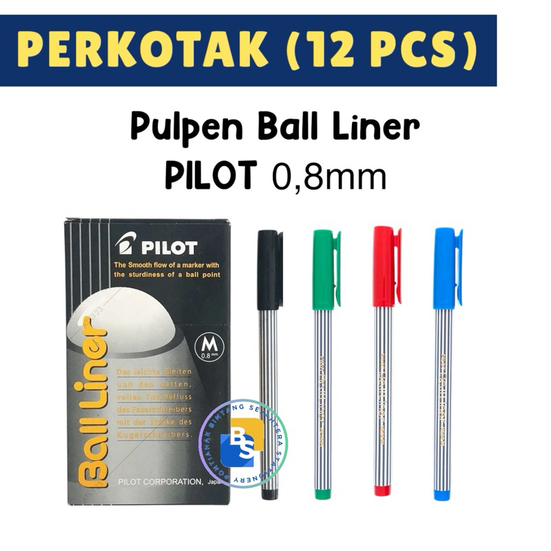 

12 Pcs - Pulpen Pilot Balliner MEDIUM 0.8 mm