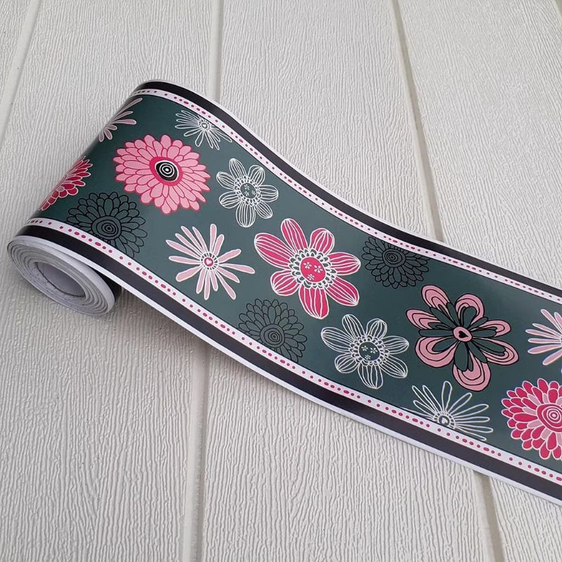 List Border Bunga Abu List Border 10cm x 10m List Border List Wallpaper Sabuk Dinding List Dinding D