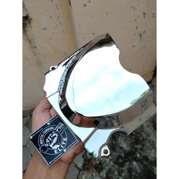 [CHROME] Cover tutup gear depan Gir depan Honda Tiger lama tilas tilam ori