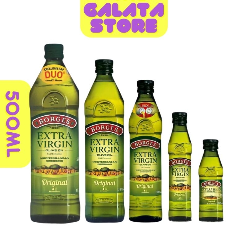 

Minyak Zaitun Extra Virgin Borges 500ml Minyak zaitun atau extra virgin olive oil diperoleh dari hasil perasan pertama