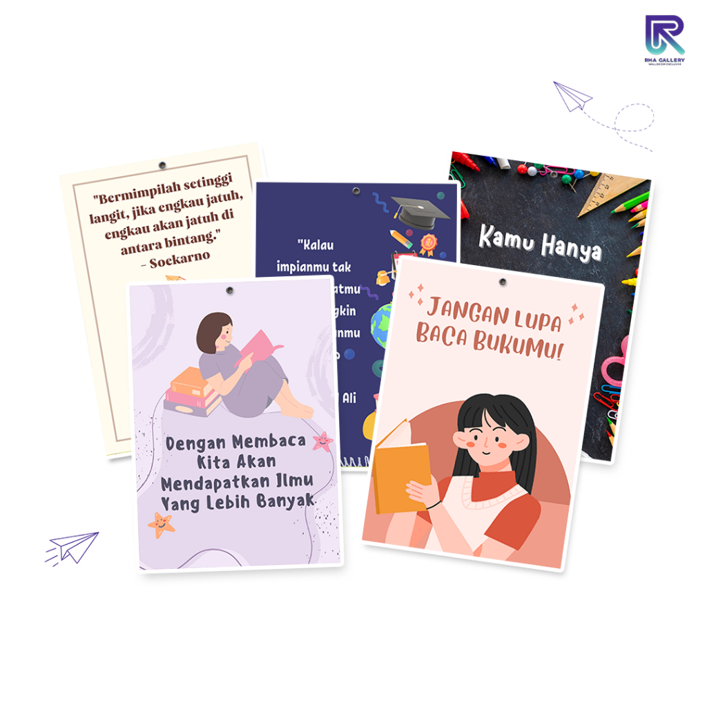 RHA GALLERY Poster Quotes Motivasi Anak Eestetik Pajangan Sekolah Edukasi Dekorasi Dinding Kelas
